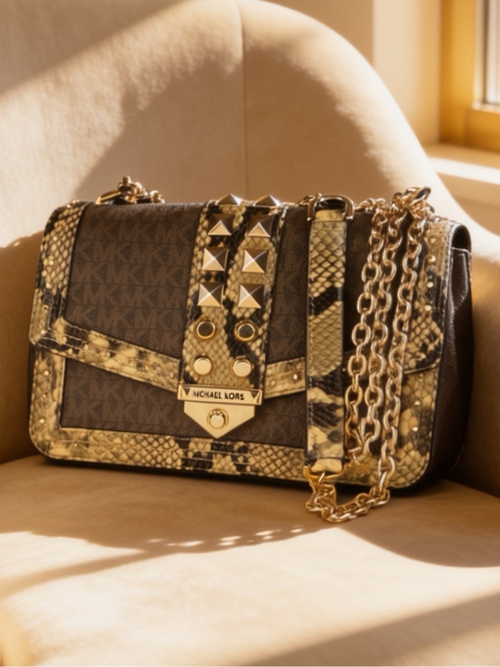 MICHAEL Michael Kors Soho Crossbody ,shoulder bag animal 90s maximalist,NWOT